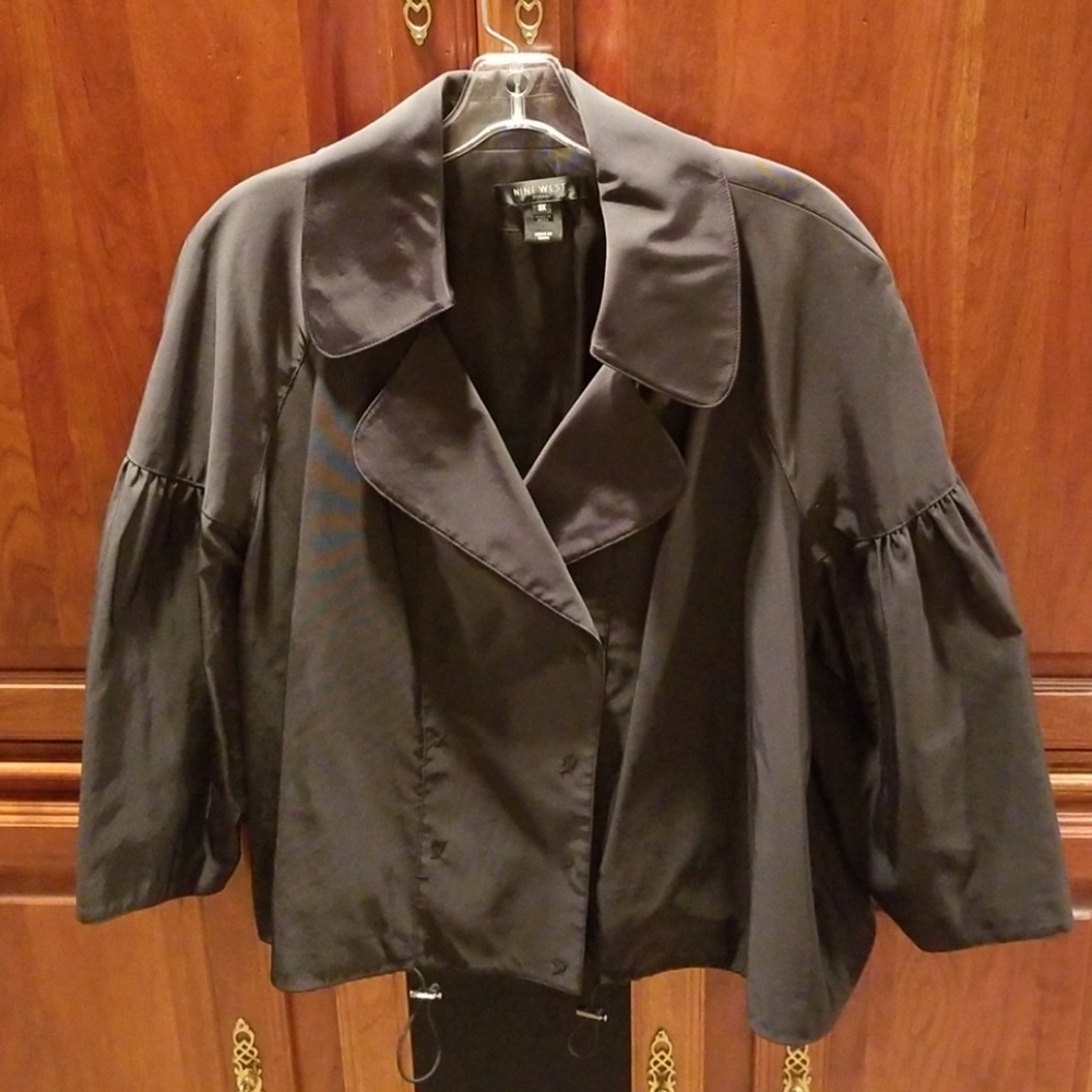 Nine West Black Jacket with Distinctive Sleeves